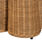 bali & pari Palm Scallop Natural Rattan Console Table - Handwoven Wicker Accent Table for Hallway or Entryway, Coastal & Boho Décor, Rectangle 36"