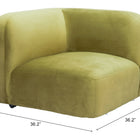 Zuo Biak Corner Chair Green