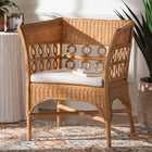 bali & pari Oxford Bohemian Light Honey Rattan Arm Chair