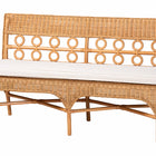bali & pari Monica Bohemian Light Honey Rattan 3-Piece Dining Nook Set