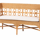 bali & pari Monica Bohemian Light Honey Rattan 3-Piece Dining Nook Set