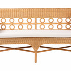 bali & pari Oxford Bohemian Light Honey Rattan Dining Bench with Armrests