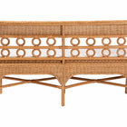 bali & pari Oxford Bohemian Light Honey Rattan Dining Bench