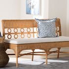 bali & pari Oxford Bohemian Light Honey Rattan Dining Bench