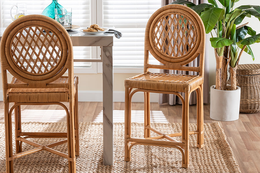 Oxford Natural Rattan Counter Stool