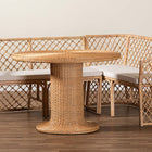 bali & pari Ellard Bohemian Light Honey Rattan 3-Piece Dining Nook Set