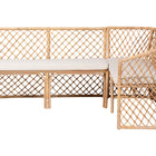 bali & pari Aysi Bohemian Light Honey Rattan 2-Piece Dining Nook Bench Set