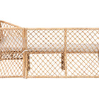 bali & pari Aysi Bohemian Light Honey Rattan 2-Piece Dining Nook Bench Set