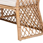 bali & pari Aysi Bohemian Light Honey Rattan 2-Piece Dining Nook Bench Set
