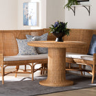 bali & pari Nantai Bohemian Light Honey Rattan 3-Piece Dining Nook Set