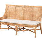 bali & pari Olivera Bohemian Light Honey Rattan 3-Piece Dining Nook Set
