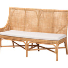 bali & pari Baako Bohemian Light Honey Rattan 2-Piece Dining Nook Bench Set