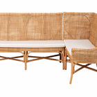 bali & pari Baako Bohemian Light Honey Rattan 2-Piece Dining Nook Bench Set