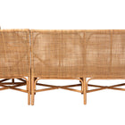 bali & pari Baako Bohemian Light Honey Rattan 2-Piece Dining Nook Bench Set