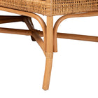 bali & pari Baako Bohemian Light Honey Rattan 2-Piece Dining Nook Bench Set