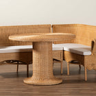 bali & pari Rashtin Bohemian Light Honey Rattan 3-Piece Dining Nook Set