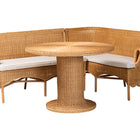 bali & pari Rashtin Bohemian Light Honey Rattan 3-Piece Dining Nook Set