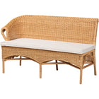 bali & pari Rashtin Bohemian Light Honey Rattan 3-Piece Dining Nook Set