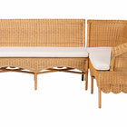 bali & pari Tamara Bohemian Light Honey Rattan 2-Piece Dining Nook Bench Set
