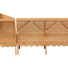 bali & pari Tamara Bohemian Light Honey Rattan 2-Piece Dining Nook Bench Set