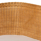 bali & pari Tamara Bohemian Light Honey Rattan 2-Piece Dining Nook Bench Set