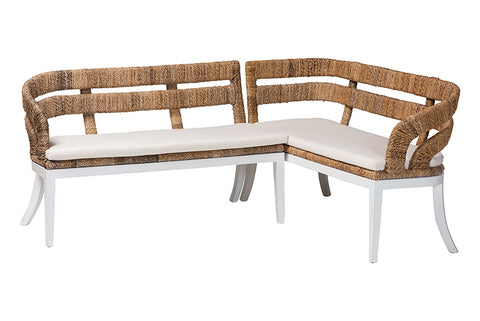 Ubud Seagrass Dining Nook Bench Set