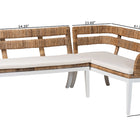 bali & pari Ubud Seagrass Dining Nook Bench Set
