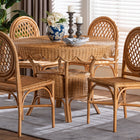 Troy Natural Rattan Dining Set