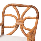 bali & pari Trevor 5-Piece Rattan Dining Set - Round Wicker Table with Scallop Edge and 4 Armchairs, Handwoven Boho Coastal Style for Dining, Kitchen or Sun Room, Light Honey