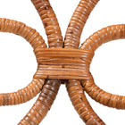 bali & pari Trevor 5-Piece Rattan Dining Set - Round Wicker Table with Scallop Edge and 4 Armchairs, Handwoven Boho Coastal Style for Dining, Kitchen or Sun Room, Light Honey