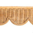 bali & pari Abena Bohemian Scalloped Light Honey Rattan Dining Table