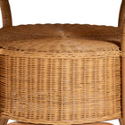 bali & pari Abena Bohemian Scalloped Light Honey Rattan Dining Table