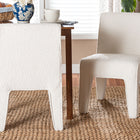 Baxton Studio Helios Boucle Dining Chair Set of 2 - Modern Armless Upholstered Accent Chair, Soft White, Minimalist Design