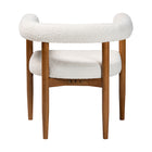 Baxton Studio Caia Boucle Dining Chair - Modern Upholstered Accent Armchair, Cream, Minimalist Design