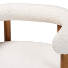 Baxton Studio Caia Boucle Dining Chair - Modern Upholstered Accent Armchair, Cream, Minimalist Design