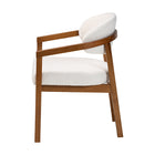 Baxton Studio Biana Boucle Dining Chair - Modern Upholstered Accent Armchair, Cream, Minimalist Design