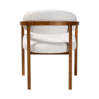 Baxton Studio Biana Boucle Dining Chair - Modern Upholstered Accent Armchair, Cream, Minimalist Design