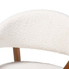 Baxton Studio Biana Boucle Dining Chair - Modern Upholstered Accent Armchair, Cream, Minimalist Design