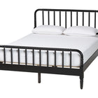 Baxton Studio Braith Farmhouse Black Spindle Wood Queen Size Platform Bed