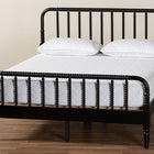 Baxton Studio Braith Farmhouse Black Spindle Wood King Size Platform Bed