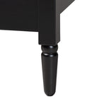 Baxton Studio Braith Farmhouse Black Spindle Wood Queen Size 4-Piece Bedroom Set with Two Nightstands