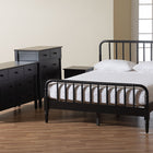 Baxton Studio Braith Farmhouse Black Spindle Wood Queen Size 4-Piece Bedroom Set