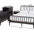 Baxton Studio Braith Farmhouse Black Spindle Wood Queen Size 4-Piece Bedroom Set