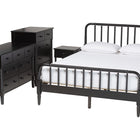 Baxton Studio Braith Farmhouse Black Spindle Wood King Size 4-Piece Bedroom Set