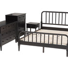 Baxton Studio Braith Farmhouse Black Spindle Wood King Size 4-Piece Bedroom Set