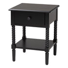 Baxton Studio Braith Farmhouse Black Spindle Wood Queen Size 4-Piece Bedroom Set