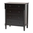 Baxton Studio Braith Farmhouse Black Spindle Wood Queen Size 4-Piece Bedroom Set