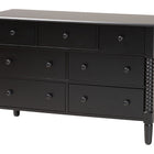Baxton Studio Braith Farmhouse Black Spindle Wood Queen Size 4-Piece Bedroom Set