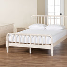 Baxton Studio Braith Farmhouse Ivory Spindle Wood King Size 4-Piece Bedroom Set with Two Nightstands