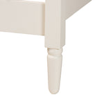 Baxton Studio Braith Farmhouse Ivory Spindle Wood King Size 4-Piece Bedroom Set with Two Nightstands